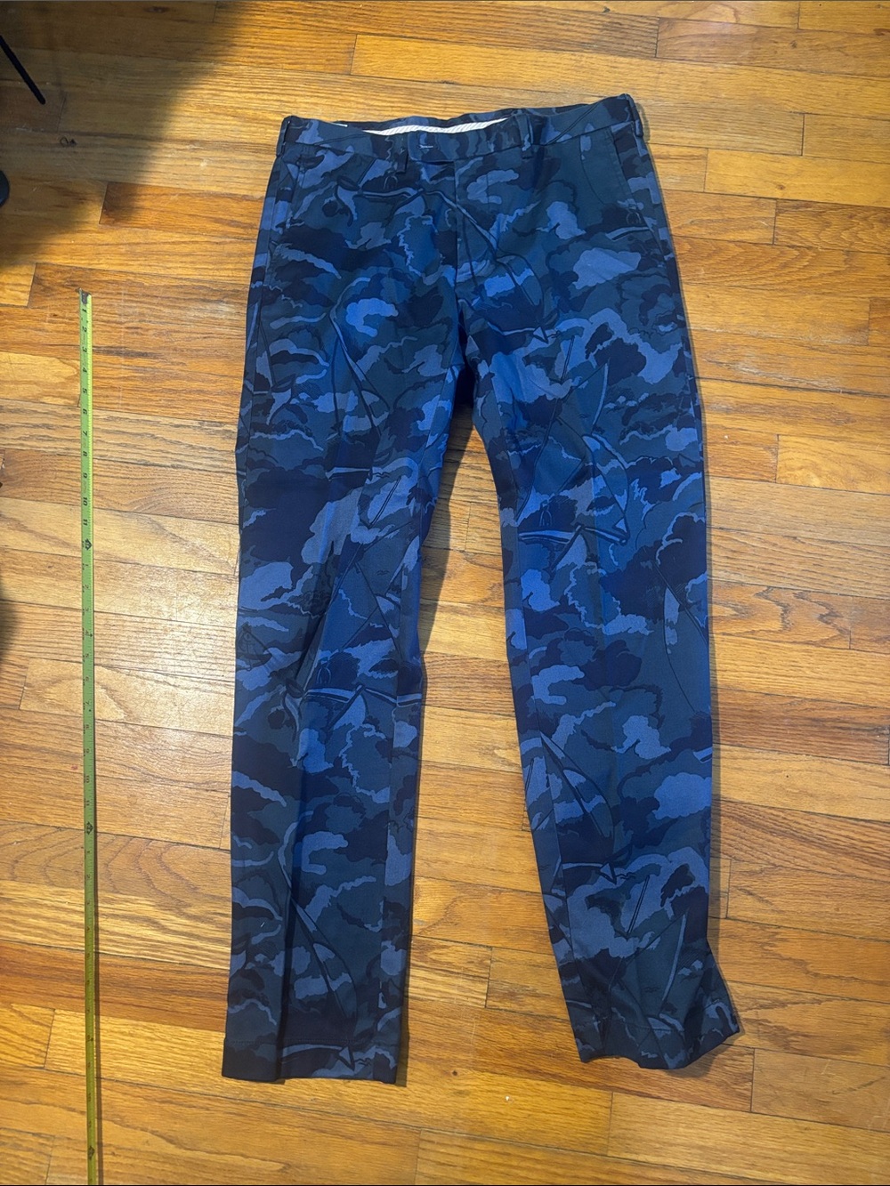Brooks Brothers Blue Camouflage Chino Pants 34/32